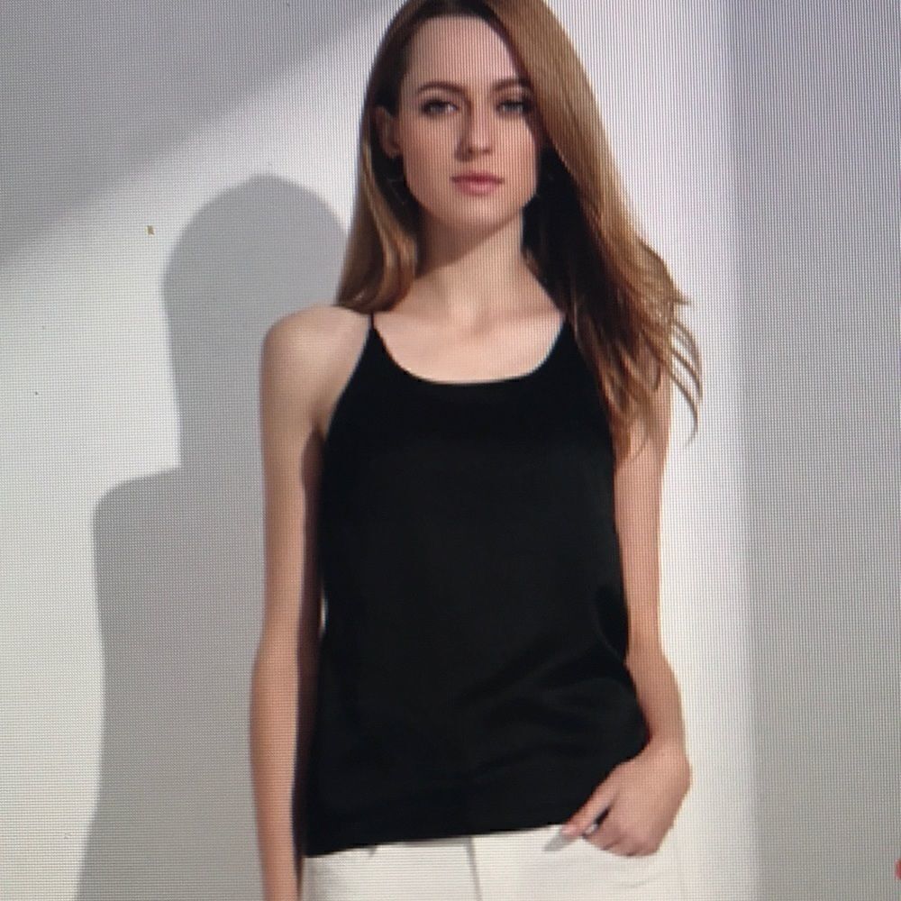 Stylewe Black Silk Racerback Tank